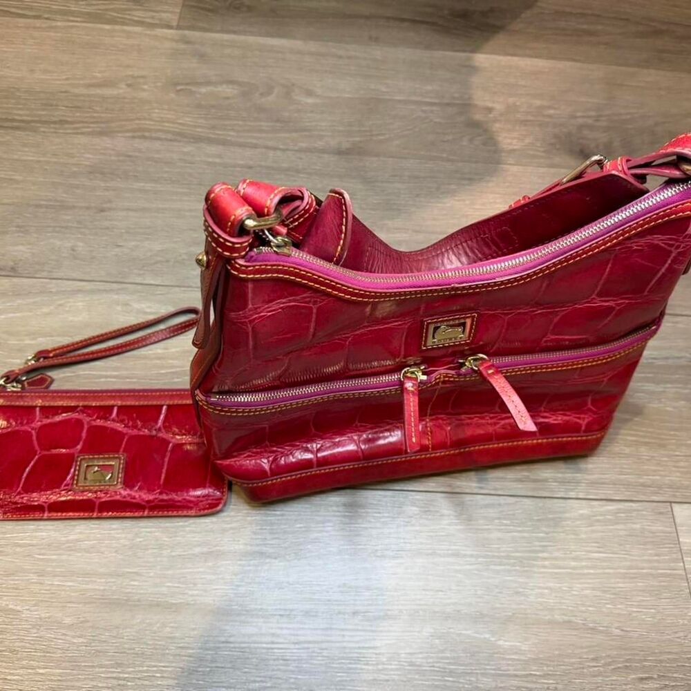 Dooney-bourke Women's Red and Burgundy Bag - Picture 4 of 8